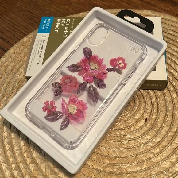 Speck Floral Clear Phone Case Cover iPhone Xs/X - Picture 5 of 7